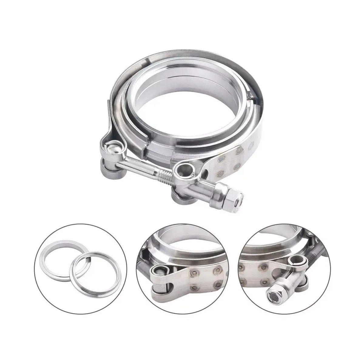 2Pcs 304 Stainless Steel V Band Clamp 2" 2.5" 3 Inch 51 63 76 mm Turbo Exhaust Pipe Vband Clamp Male Female Flange V Clamp Kits
2Pcs 304 Stainless Steel V Band Clamp 2" 2.5" 3 Inch 51 63 76 mm Turbo Exhaust Pipe Vband Clamp Male Female Flange V Clamp Kits