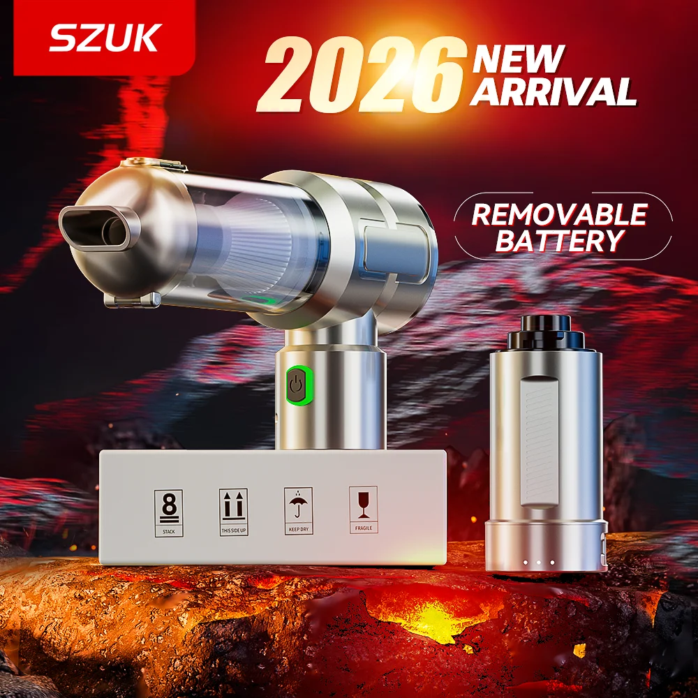 SZUK 2026 Mini Portable Vacuum Cleaner Handheld Powerful Wireless Car Vacuum Cleaner with LED Light
SZUK 2026 Mini Portable Vacuum Cleaner Handheld Powerful Wireless Car Vacuum Cleaner with LED Light