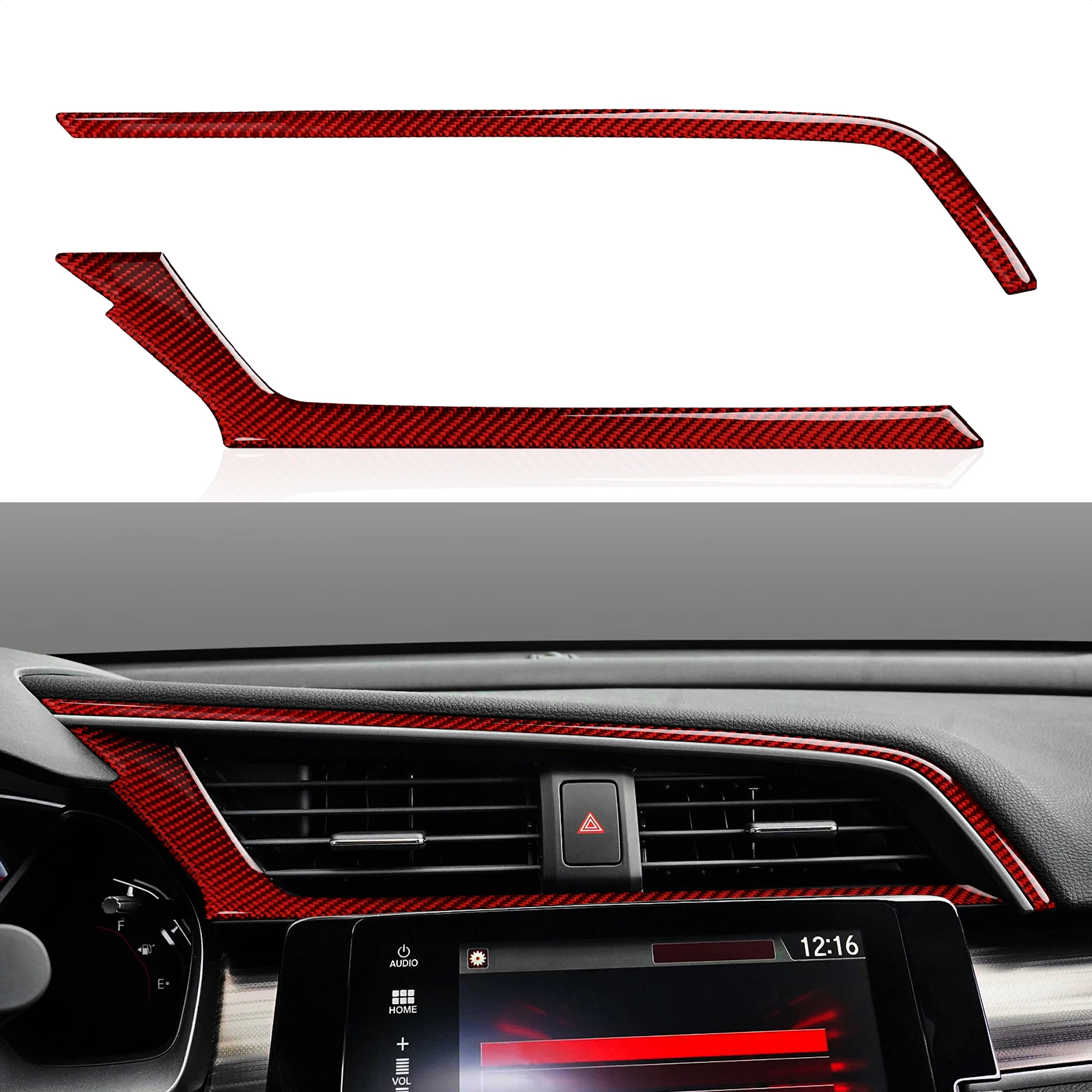 Carbon Fiber Car Air Vent Outlet Trim Sticker for Honda 10th Gen Civic 2016 2017 2018 2019 2020 2021 interior Accessories
Carbon Fiber Car Air Vent Outlet Trim Sticker for Honda 10th Gen Civic 2016 2017 2018 2019 2020 2021 interior Accessories