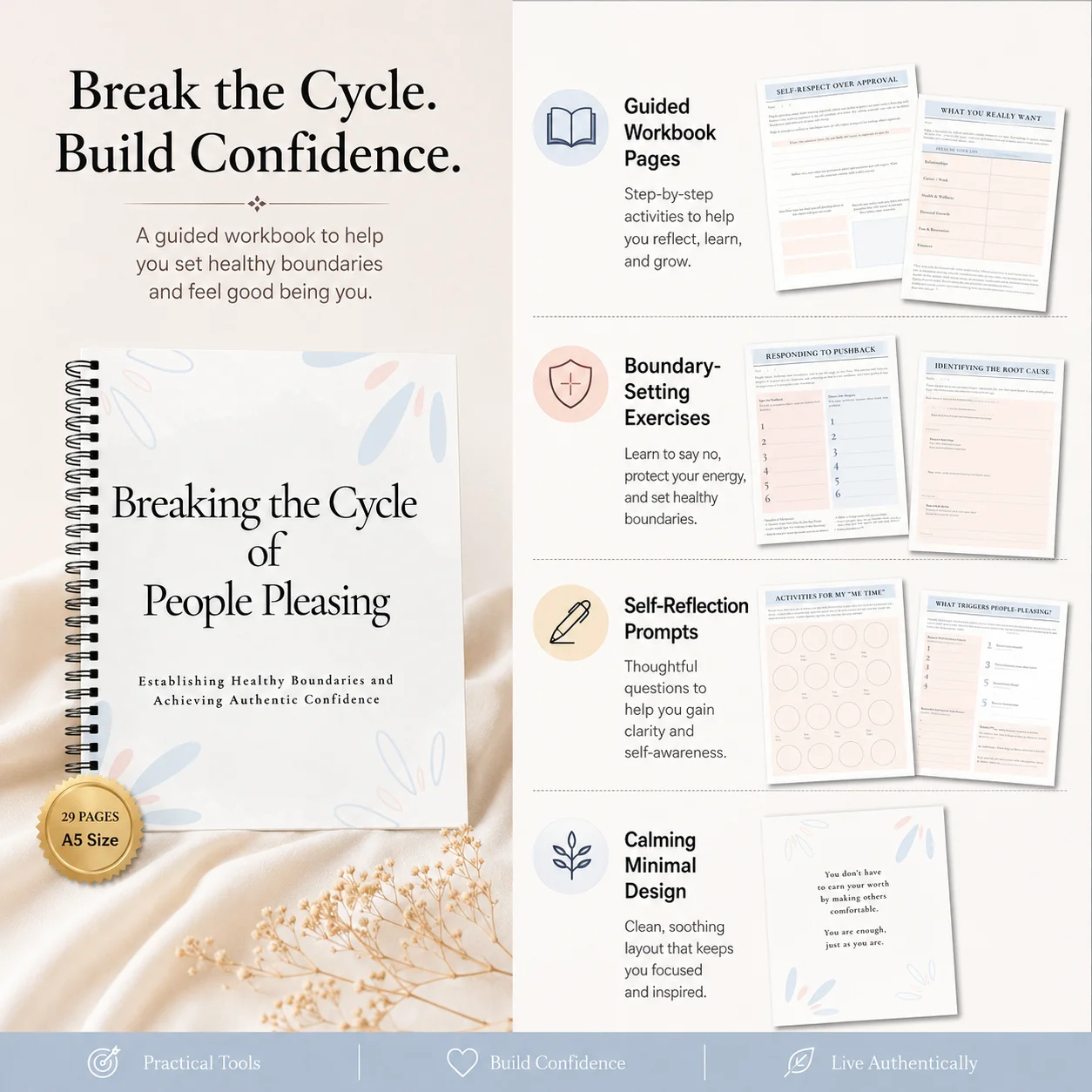 A Boundary-Setting Workbook For Those Who Cater To Others: Overcoming Interdependence And Self-Sacrifice, A Perforated Self-Improvement Diary - A Therapeutic Self-Help Book For Healthy Relationships And Personal Growth
A Boundary-Setting Workbook For Those Who Cater To Others: Overcoming Interdependence And Self-Sacrifice, A Perforated Self-Improvement Diary - A Therapeutic Self-Help Book For Healthy Relationships And Personal Growth