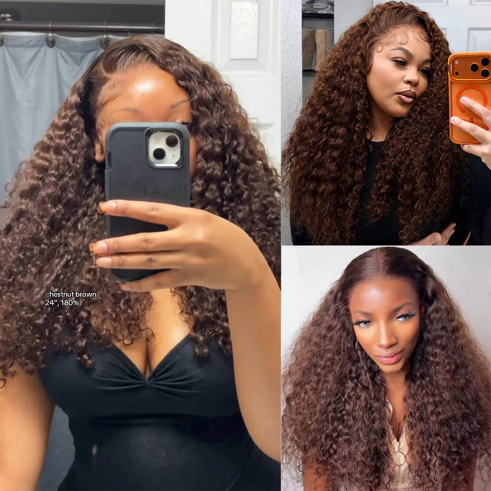Water Wave 13x6 Glueless Wigs Human Hair Lace Frontal Wigs Pre Plucked Bleached Knots Chocolate Brown Curly Wig Megalook Hair
Water Wave 13x6 Glueless Wigs Human Hair Lace Frontal Wigs Pre Plucked Bleached Knots Chocolate Brown Curly Wig Megalook Hair