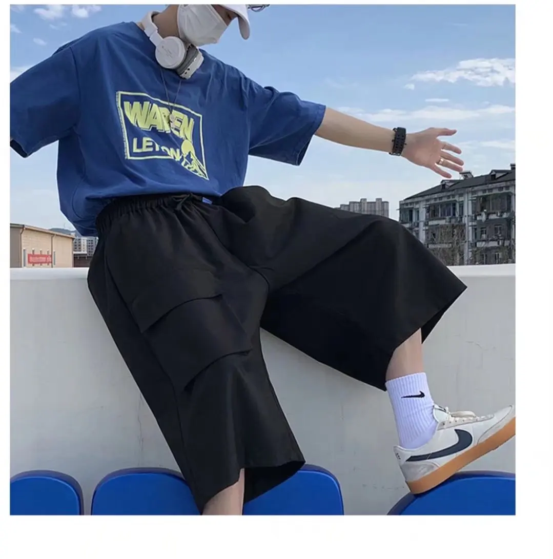 Cool Black Summer Hip Hop Cargo Shorts Men's Summer Slim Loose Hip Hop Ins Hanging Trendy High Street Pants Straight Shorts Men
Cool Black Summer Hip Hop Cargo Shorts Men's Summer Slim Loose Hip Hop Ins Hanging Trendy High Street Pants Straight Shorts Men