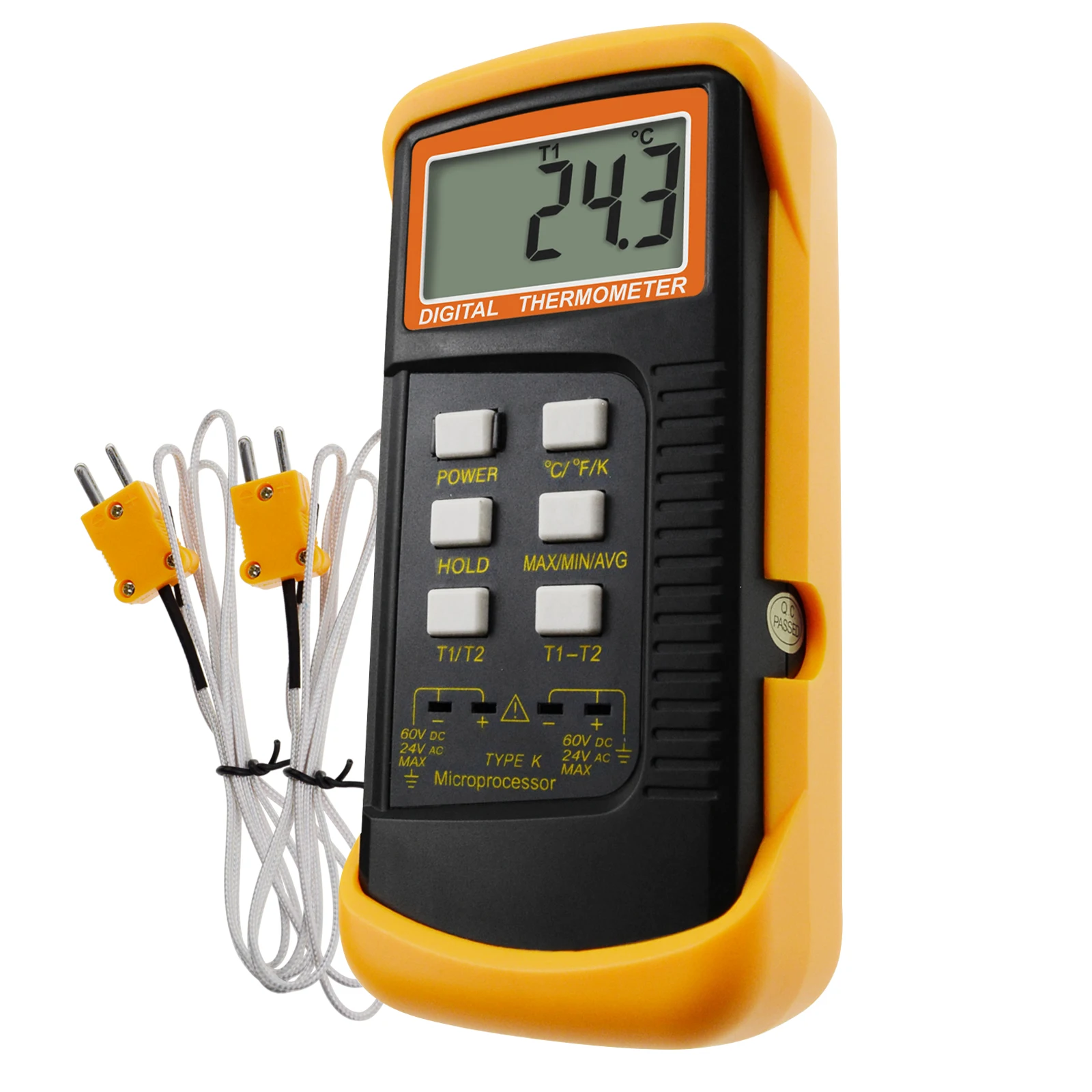 Digital Thermocouple K-Type Sensor High Temperature -50~1300°C Dual Channel Probe Industrial Temperature Meter C/F/K Swift
Digital Thermocouple K-Type Sensor High Temperature -50~1300°C Dual Channel Probe Industrial Temperature Meter C/F/K Swift