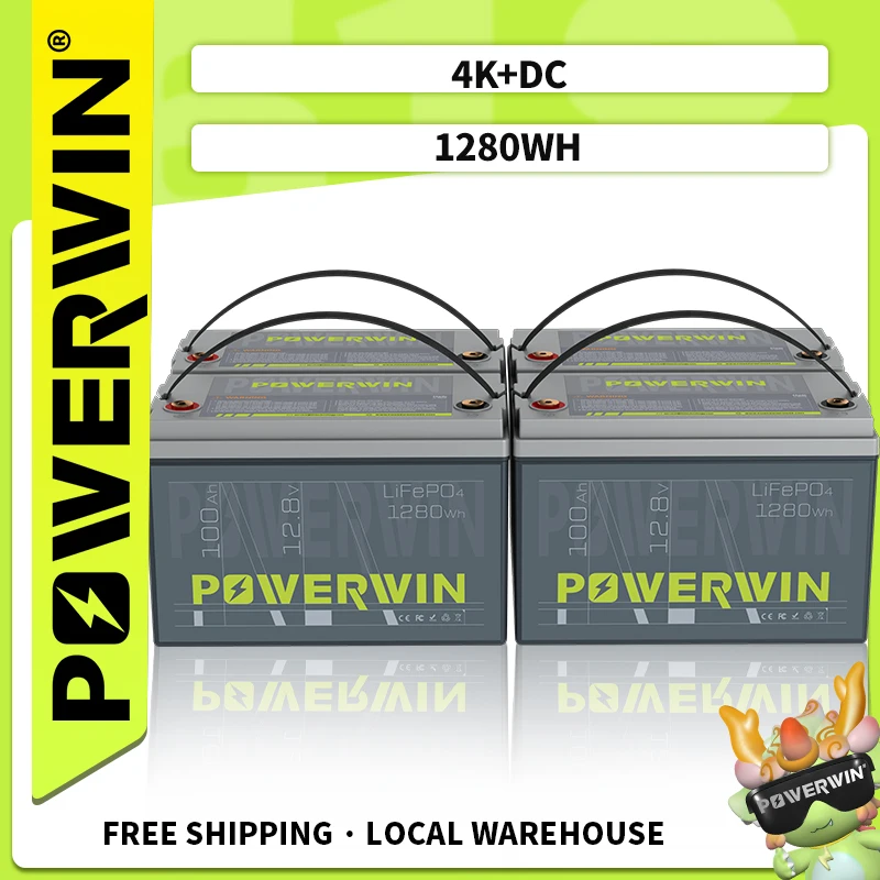 BT100 Powerwin 12V 128Wh LiFePO4 Battery 4000+ Cycles, for Marine, RV, Solar, BMS (4PCS)
BT100 Powerwin 12V 128Wh LiFePO4 Battery 4000+ Cycles, for Marine, RV, Solar, BMS (4PCS)