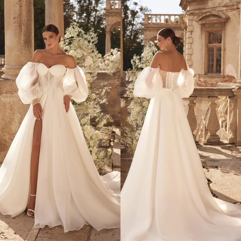 Customized Exquisite Ivory Tulle Evening Dress Fashion Strapless Off the Shoulder Long Sleeves Lace Up Back Homecoming
Customized Exquisite Ivory Tulle Evening Dress Fashion Strapless Off the Shoulder Long Sleeves Lace Up Back Homecoming