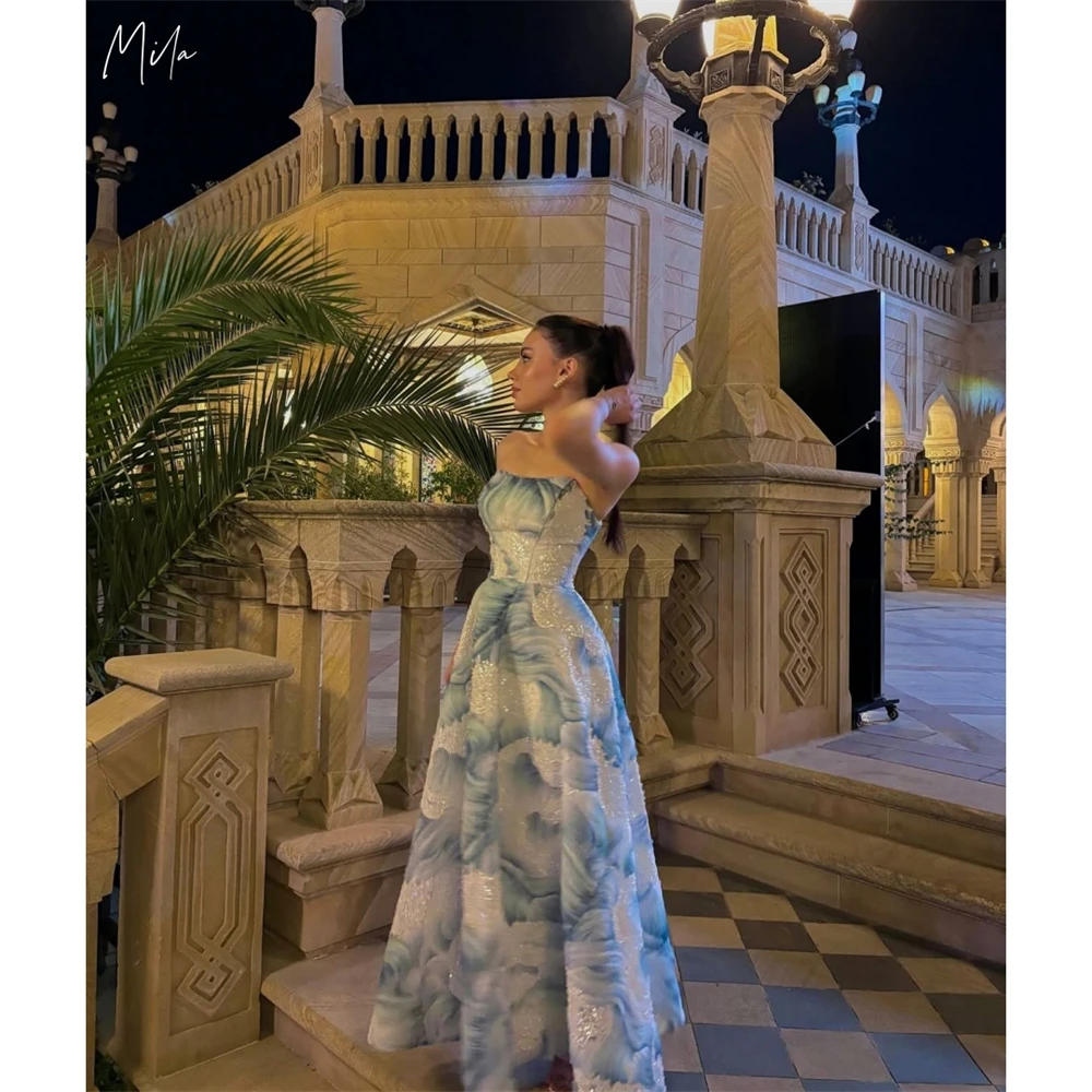 Mila Customized Blue Shiny Sequins A-line Strapless Prom Dress Corset Sleeveless Formal Evening Floor-length Vestidos De Fiesta
Mila Customized Blue Shiny Sequins A-line Strapless Prom Dress Corset Sleeveless Formal Evening Floor-length Vestidos De Fiesta