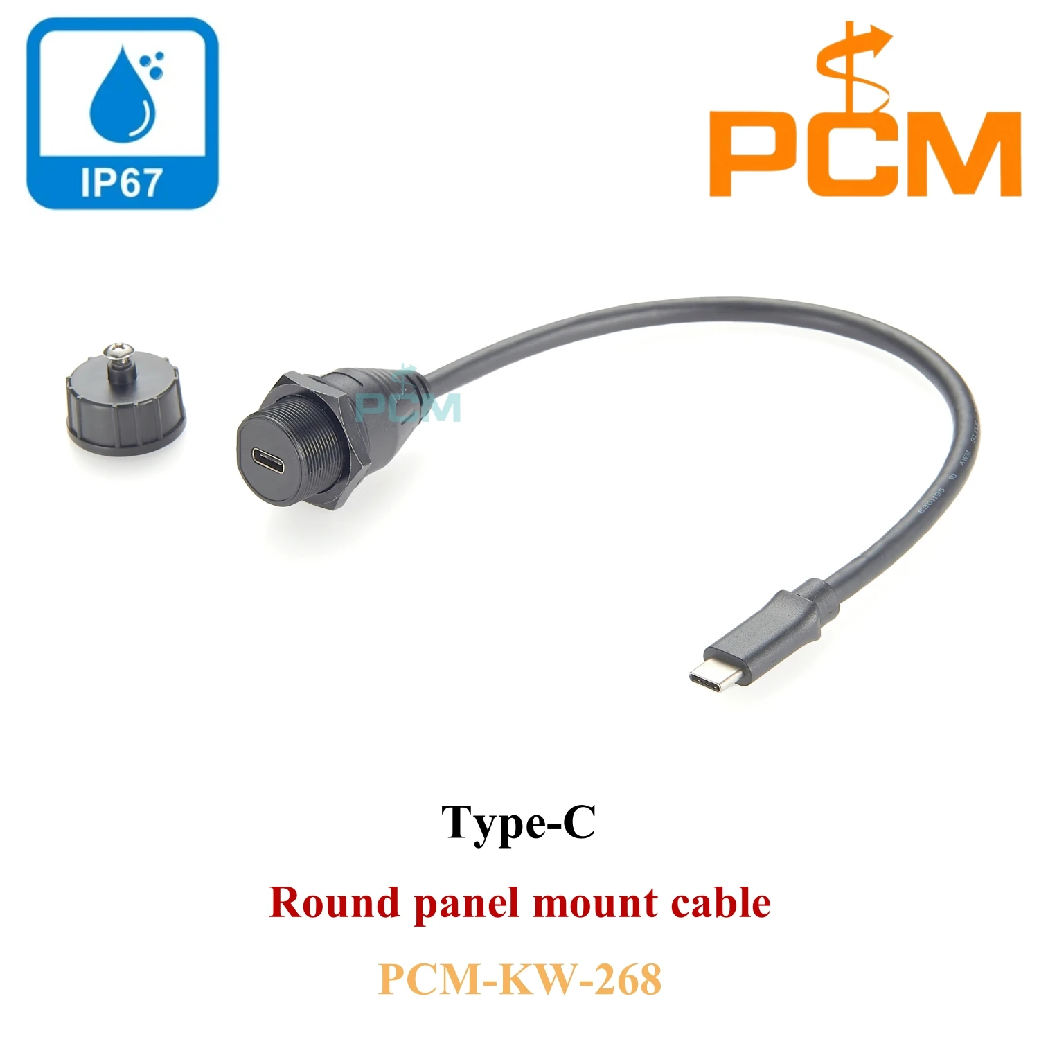 IP67 USB3.1 Type-C круглый кабель для крепления на панели с водонепроницаемым колпачком, водонепроницаемый удлинительный кабель USB-C, передний замок для крепления на корпусе
IP67 USB3.1 Type-C круглый кабель для крепления на панели с водонепроницаемым колпачком, водонепроницаемый удлинительный кабель USB-C, передний замок для крепления на корпусе