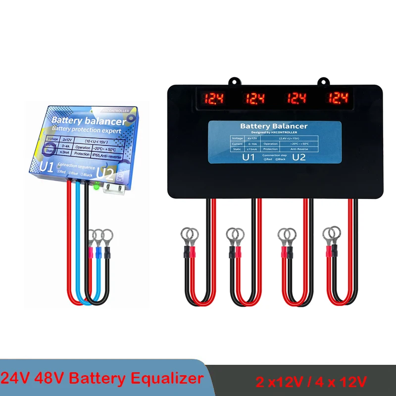 NEW 24V 48V Battery Equalizer Solar Voltage Balancer for Lead Acid Battery System Series-Parallel Connected Charge Controller
NEW 24V 48V Battery Equalizer Solar Voltage Balancer for Lead Acid Battery System Series-Parallel Connected Charge Controller