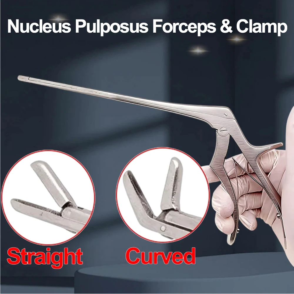 Straight bend head Nucleus pulposus forceps Nucleus pulposus clamp Bone scissors orthopedics Instruments tool
Straight bend head Nucleus pulposus forceps Nucleus pulposus clamp Bone scissors orthopedics Instruments tool