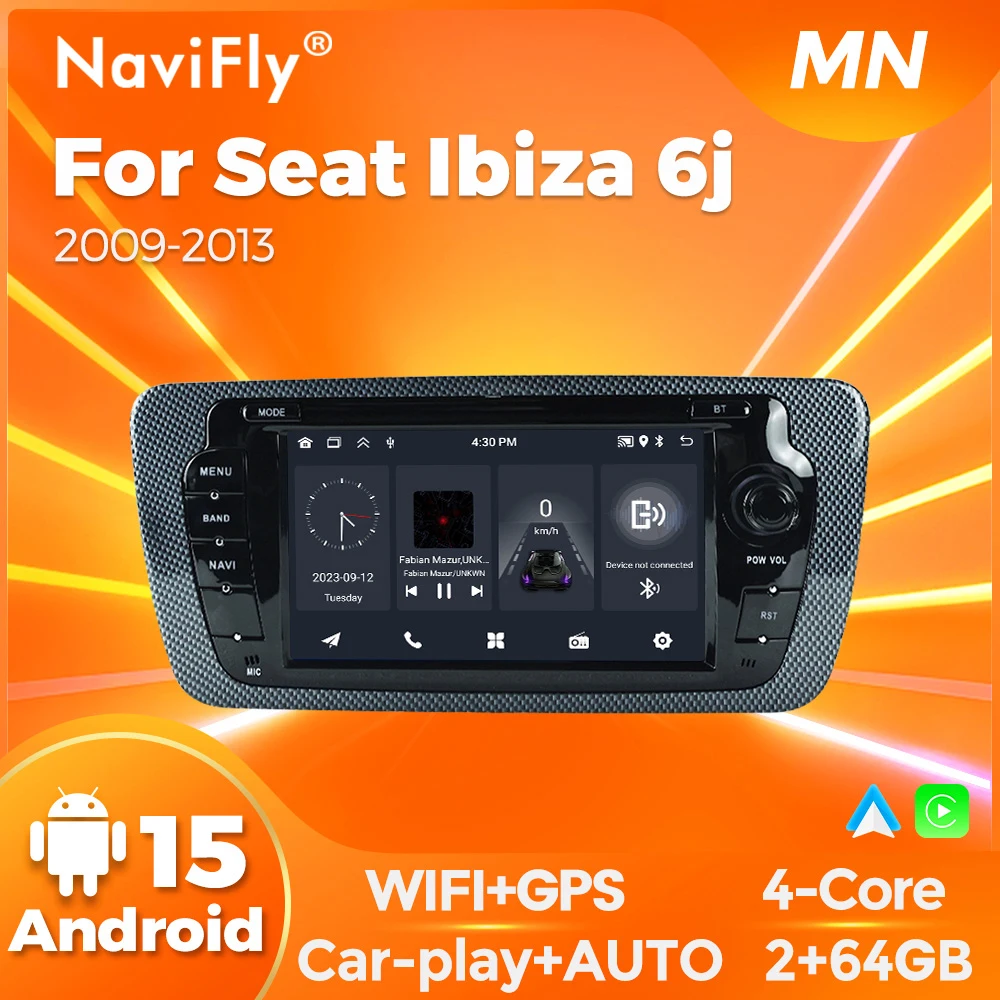 Автомагнитола 2 DIN с беспроводным CarPlay и Android 15 для Seat Ibiza 6J (2009-2013) — GPS, мультимедиа, видеоплеер, авто-радио, RDS, FM-стерео
Автомагнитола 2 DIN с беспроводным CarPlay и Android 15 для Seat Ibiza 6J (2009-2013) — GPS, мультимедиа, видеоплеер, авто-радио, RDS, FM-стерео
