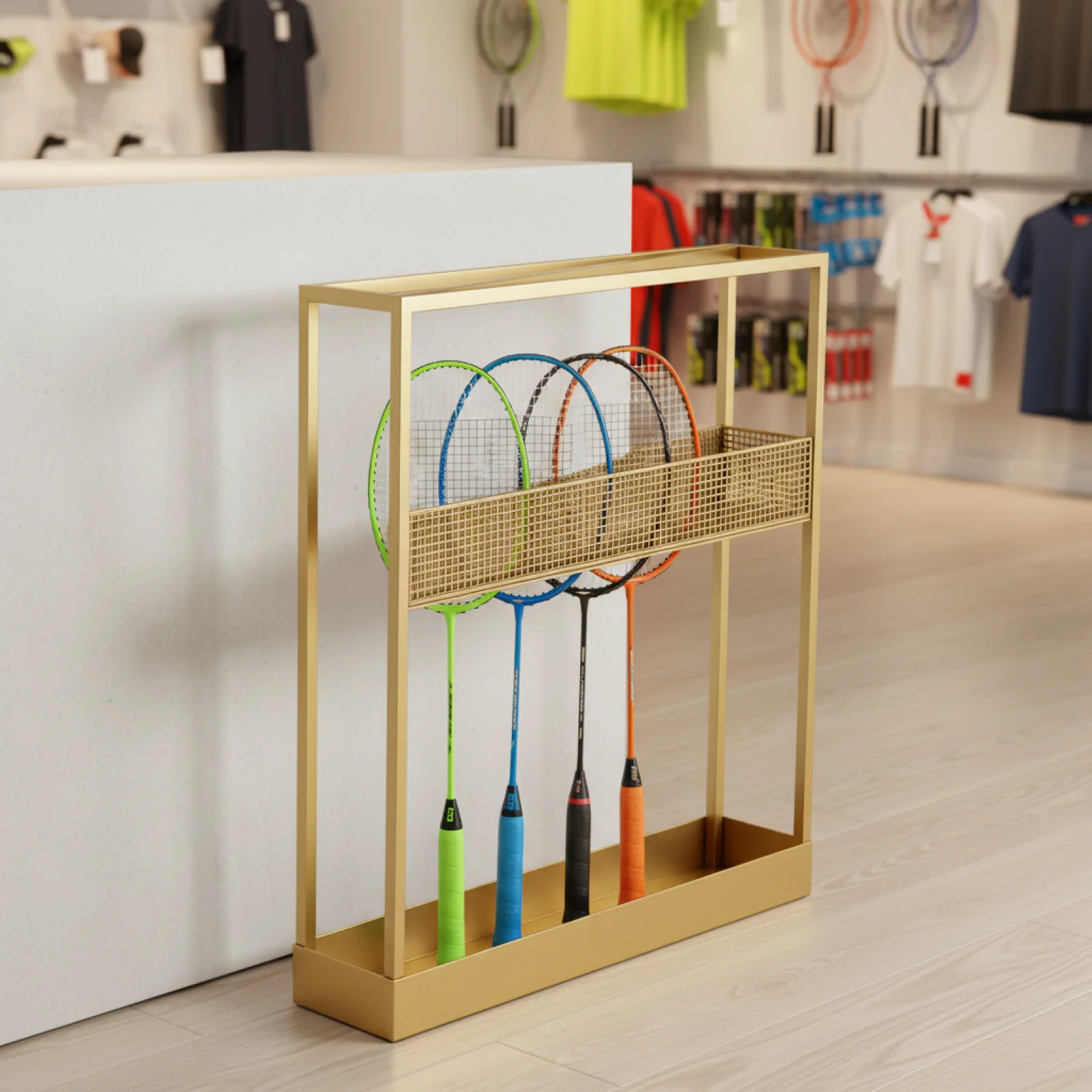 Tennis Racket Display Stand Stable Badminton Racket Storage Rack Sturdy Easy to Install Storage Stand Organizer