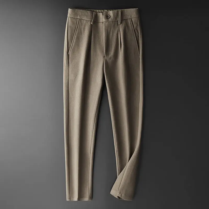New 2021 Autumn Winter Men's Suit Pants Men Business Dress Pants Thicken Woolen Trousers Straight Mens Formal Work Pants E400
New 2021 Autumn Winter Men's Suit Pants Men Business Dress Pants Thicken Woolen Trousers Straight Mens Formal Work Pants E400