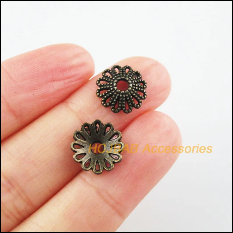60Pcs Antiqued Bronze Tone Hollow Flower End Bead Caps Connectors 12mm
60Pcs Antiqued Bronze Tone Hollow Flower End Bead Caps Connectors 12mm