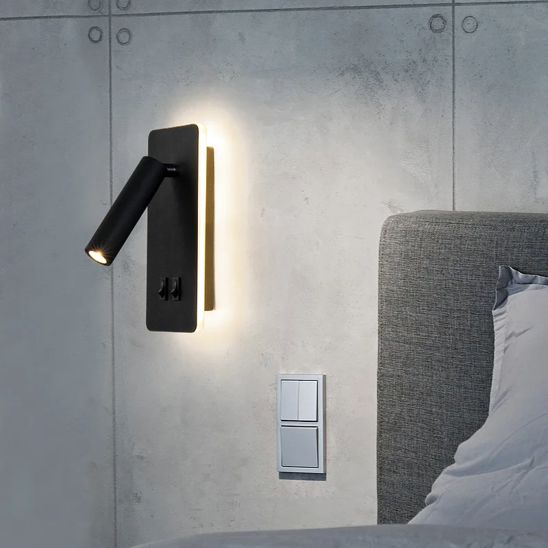 Nordic Wall Lights with Switch Rotatable Reading Spotlight Guest Room Living Room Background Lighting Wall Bedroom Bedside Lamp
Nordic Wall Lights with Switch Rotatable Reading Spotlight Guest Room Living Room Background Lighting Wall Bedroom Bedside Lamp