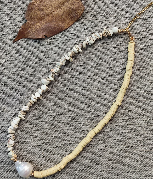 HABITOO Handmade Natural Gravel White Baroque Freshwater Pearl Yellow Bead Stitching Necklace Women Jewelry 18KGP Lobster Clasp
HABITOO Handmade Natural Gravel White Baroque Freshwater Pearl Yellow Bead Stitching Necklace Women Jewelry 18KGP Lobster Clasp