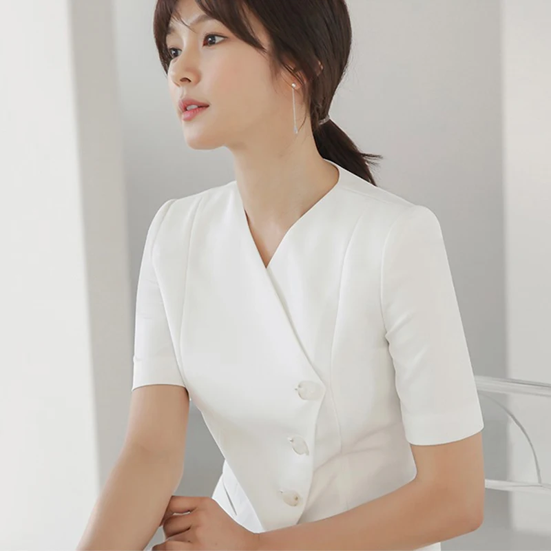 Surgery Medical Beauty Salon Skin Management Front Desk Work Clothes High-end Wang Fried Milky White Suit
Surgery Medical Beauty Salon Skin Management Front Desk Work Clothes High-end Wang Fried Milky White Suit