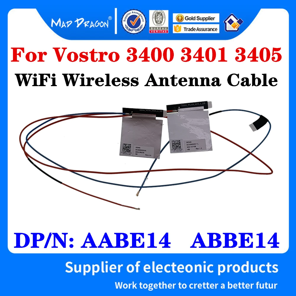 AABE14 ABBE14 DC33002G10L DC33002G11L GDI4A For Dell Vostro 3400 3401 3405 Laptop WiFi Connector Wireless Antenna Cable Line
AABE14 ABBE14 DC33002G10L DC33002G11L GDI4A For Dell Vostro 3400 3401 3405 Laptop WiFi Connector Wireless Antenna Cable Line