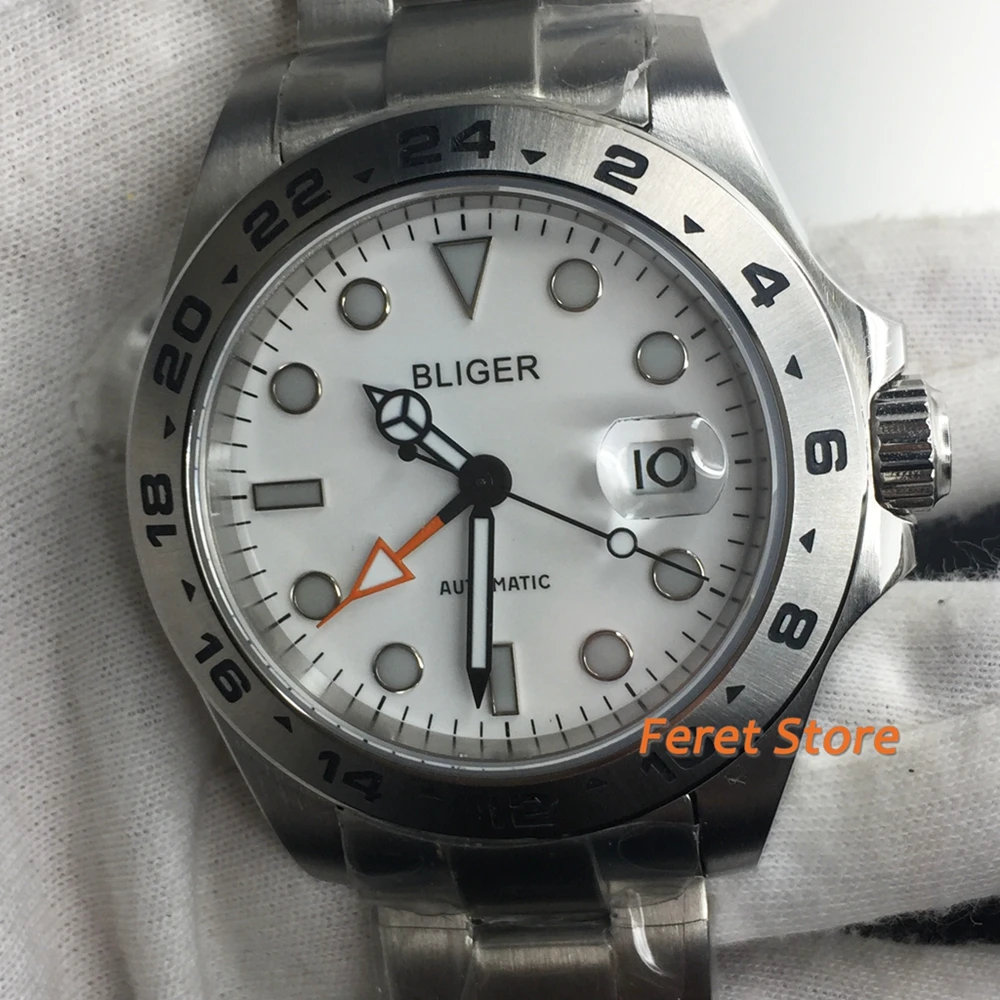 New Arrival Bliger 43mm Stainless steel case Sterile White Dial Sapphire Glass Date GTM Luminous Automatic Movement Mens Watch
New Arrival Bliger 43mm Stainless steel case Sterile White Dial Sapphire Glass Date GTM Luminous Automatic Movement Mens Watch