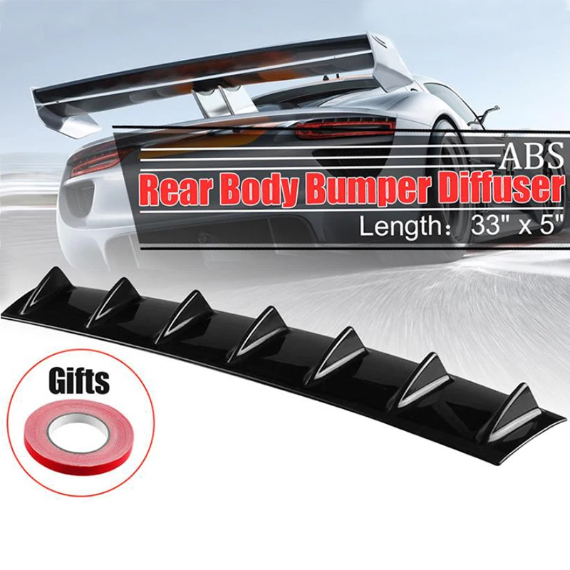 33inch Universal Car Bumper Spoiler Lip Difusser Spoilers Carbon Black 7 Fins Rear Bumper Lip Spoiler
33inch Universal Car Bumper Spoiler Lip Difusser Spoilers Carbon Black 7 Fins Rear Bumper Lip Spoiler