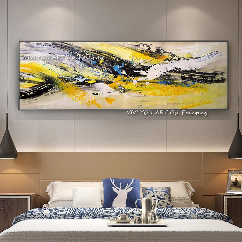 The Fashion Yellow Black Abstract Handmade Oil painting Wall Art Canvas Frameless Painting Wall Decor Pictures for Home Office
The Fashion Yellow Black Abstract Handmade Oil painting Wall Art Canvas Frameless Painting Wall Decor Pictures for Home Office