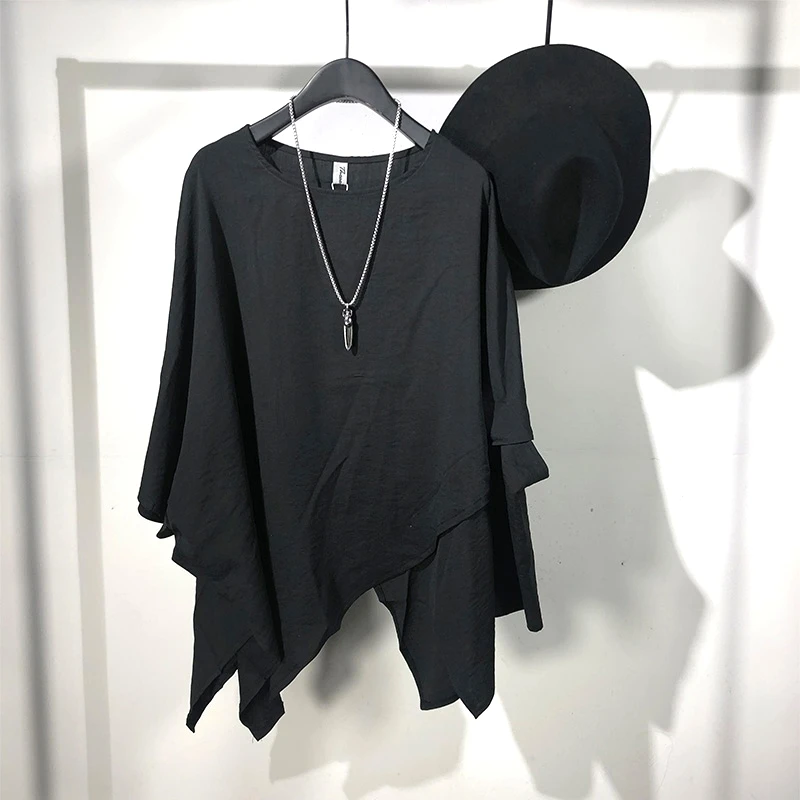 Men's Short Sleeve T Shirt Summer New Dark Round Collar Irregular Asymmetric Personality Design Loose Leisure T Shirt
Men's Short Sleeve T Shirt Summer New Dark Round Collar Irregular Asymmetric Personality Design Loose Leisure T Shirt