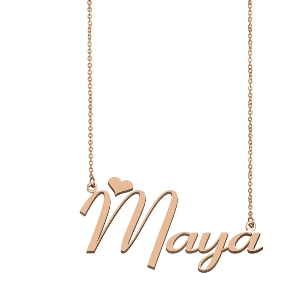 Personalized Maya Name Necklace Women's Nameplate Pendant Jewelry Gift for Friends Birthday Wedding Christmas Mothers Day
Personalized Maya Name Necklace Women's Nameplate Pendant Jewelry Gift for Friends Birthday Wedding Christmas Mothers Day