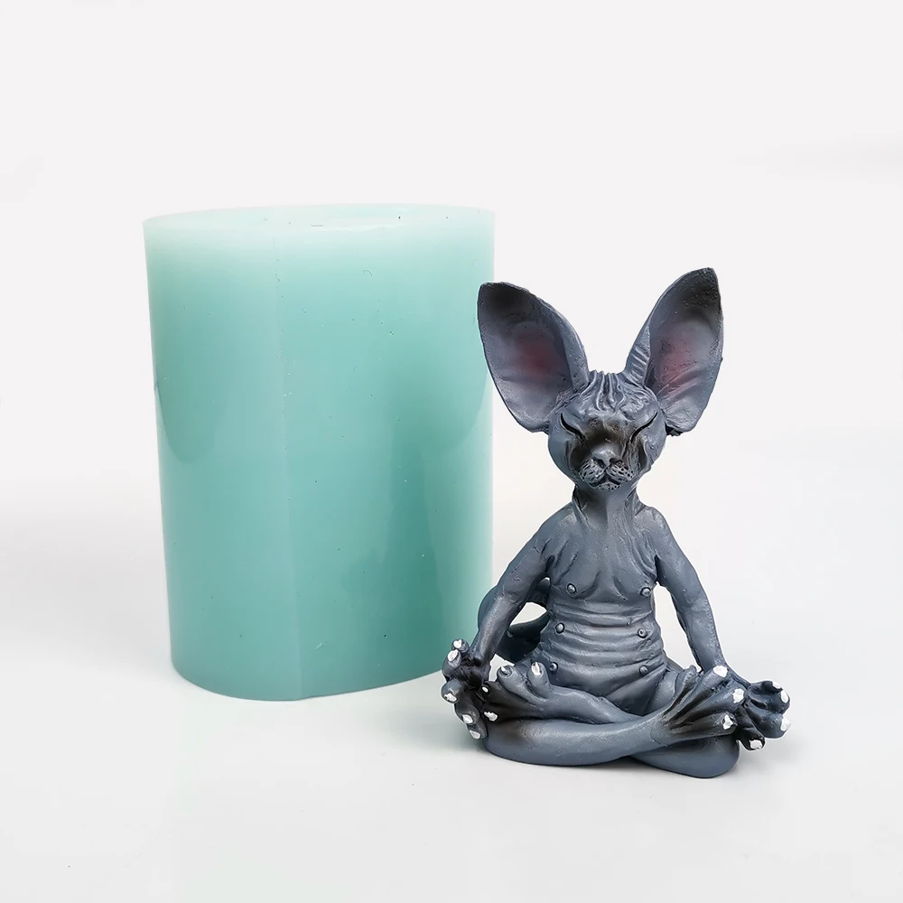 PRZY 3D Hairless cat Soap Mould Silicone Animal Molds Candle Big Ears Cat Soap Molds Handmade Clay Resin Mould
PRZY 3D Hairless cat Soap Mould Silicone Animal Molds Candle Big Ears Cat Soap Molds Handmade Clay Resin Mould