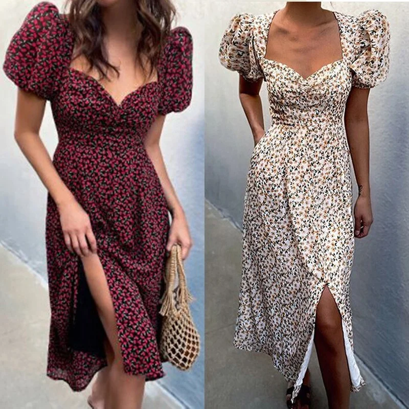 summer women's dress 2023 new women's dress sexy floral wrapped chest casual medium length skirt bubble sleeve dress
summer women's dress 2023 new women's dress sexy floral wrapped chest casual medium length skirt bubble sleeve dress