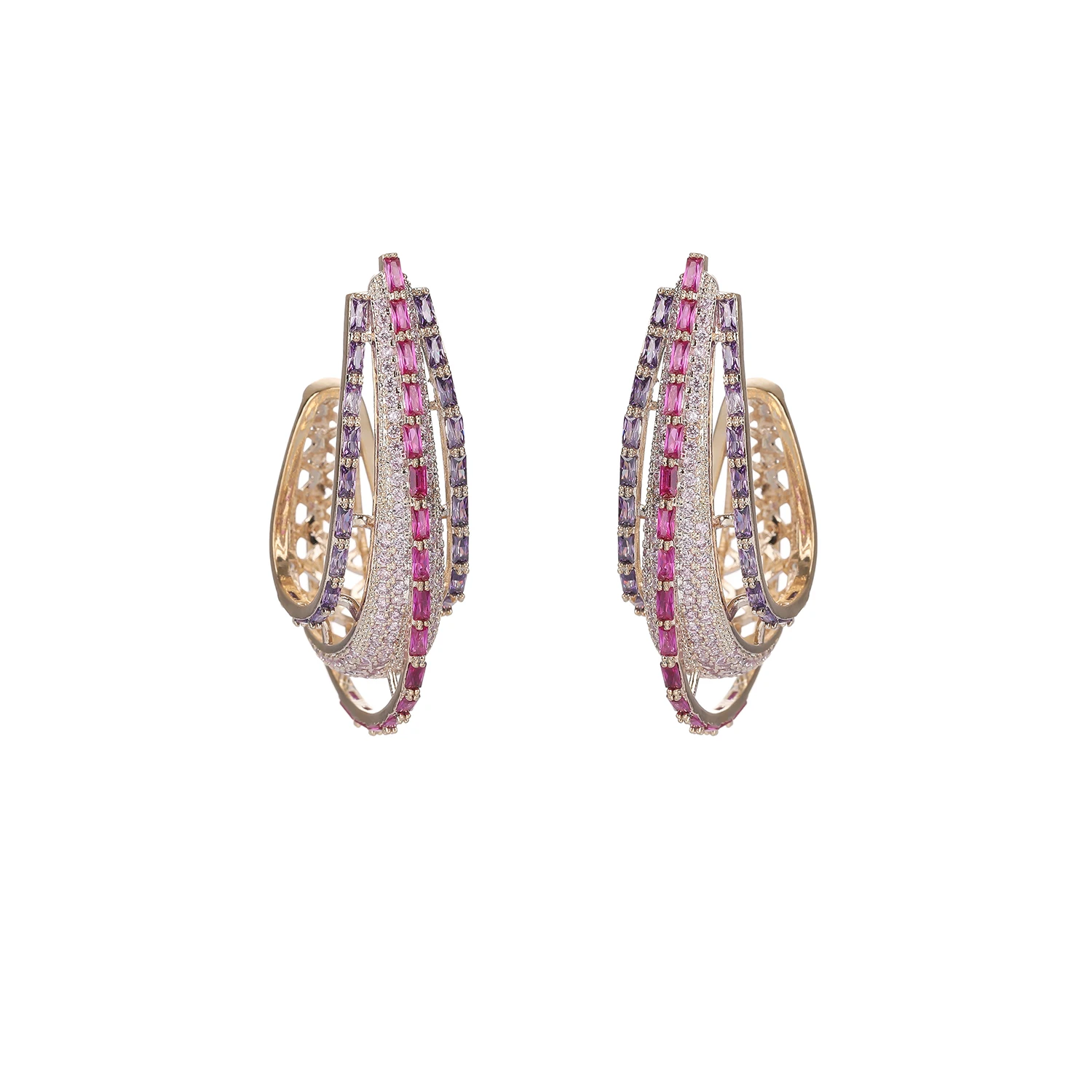Cubic Zircon CZ Half Round Earrings for Wedding, Crystals Earring for Bride, Women Girl Birthday Party Jewelry CE11363
Cubic Zircon CZ Half Round Earrings for Wedding, Crystals Earring for Bride, Women Girl Birthday Party Jewelry CE11363