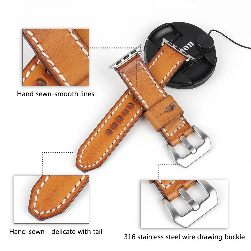 Handmade Leather Strap For Watch Band 38mm 44mm 45mm 42mm 40mm Accessories Bracelet for iWatch Ultra Series 8 7 SE 6 5 4 3
Handmade Leather Strap For Watch Band 38mm 44mm 45mm 42mm 40mm Accessories Bracelet for iWatch Ultra Series 8 7 SE 6 5 4 3