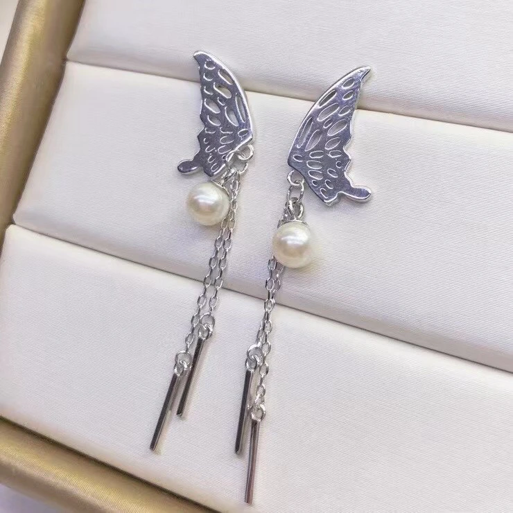 Butterfly 925 Sterling Silver Earrings Findings Mountings Settings Jewelry Parts Fittings for Agate Beads Crystal 3 Pairs/Lot
Butterfly 925 Sterling Silver Earrings Findings Mountings Settings Jewelry Parts Fittings for Agate Beads Crystal 3 Pairs/Lot