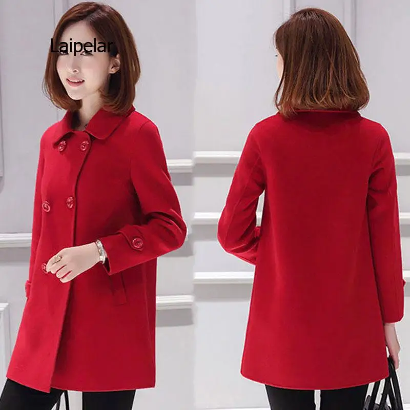 Autumn Winter New Woolen Coat Women's Mid-length Korean elegant Slim Wool Overcoat Female Casual Outerwear
Autumn Winter New Woolen Coat Women's Mid-length Korean elegant Slim Wool Overcoat Female Casual Outerwear