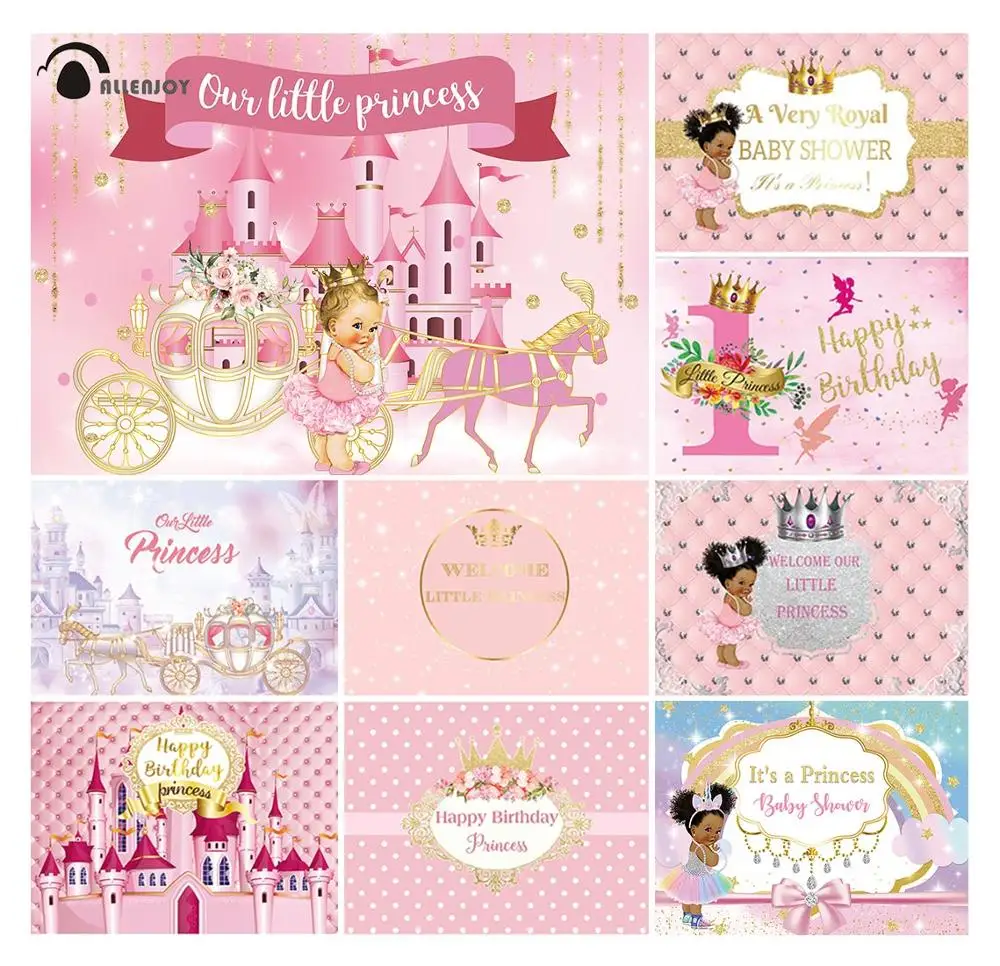 Allenjoy princess dress prince photography backgrounds Crown carriage castle flowers photocall child birthday party supplies
Allenjoy princess dress prince photography backgrounds Crown carriage castle flowers photocall child birthday party supplies