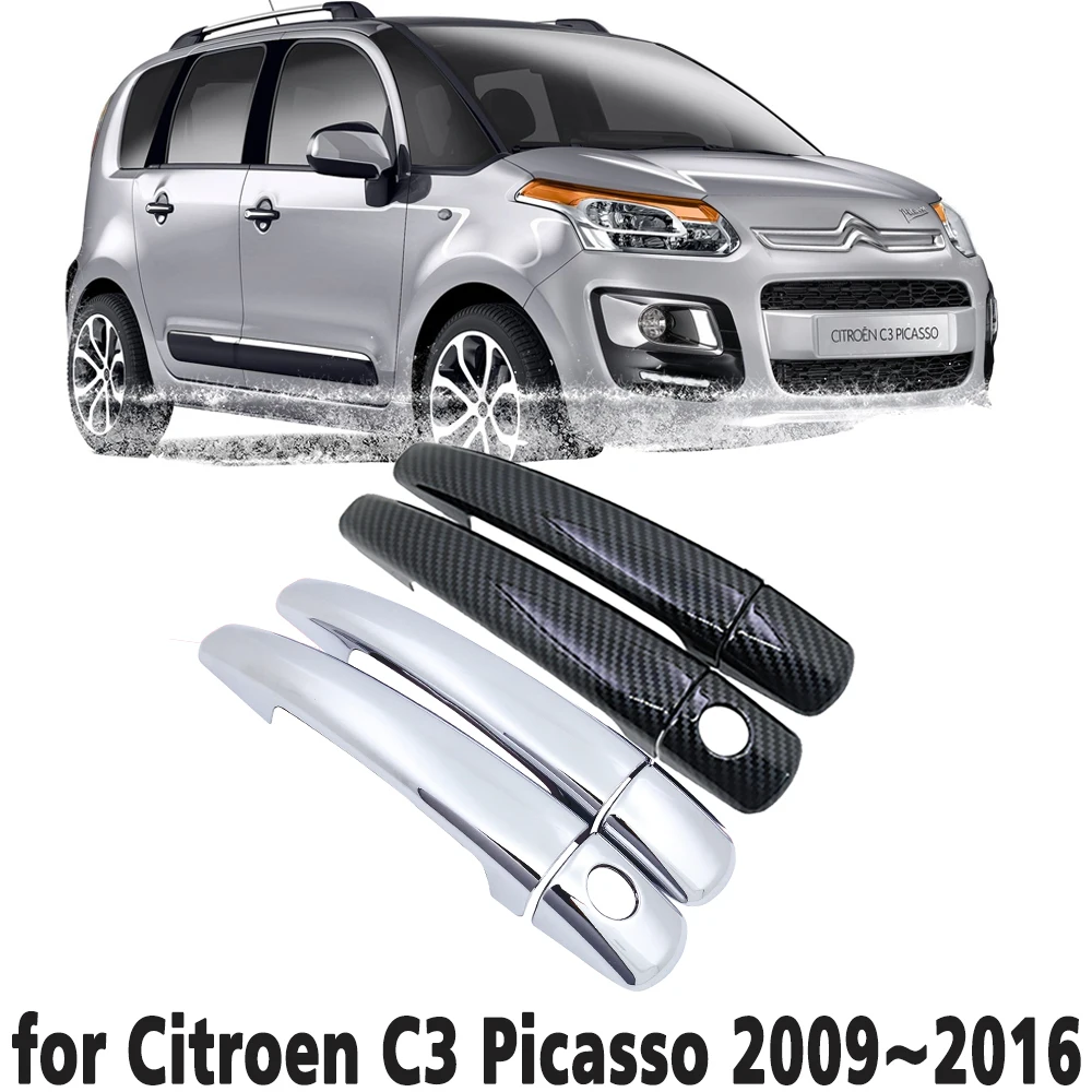 Black Carbon Fiber handle Or Chrome Side Door Cover Trim Set for Citroen C3 Picasso 2009~2016 Car Accessories 2010 2011 2012
Black Carbon Fiber handle Or Chrome Side Door Cover Trim Set for Citroen C3 Picasso 2009~2016 Car Accessories 2010 2011 2012