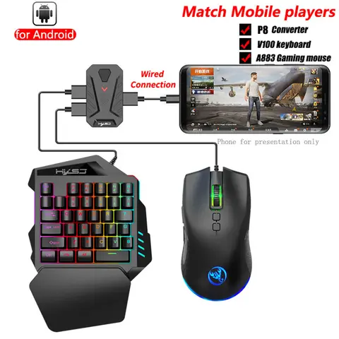 Mobile Controller Gaming Keyboard Mouse Converter PUBG Mobile Controller for Android 2021 New