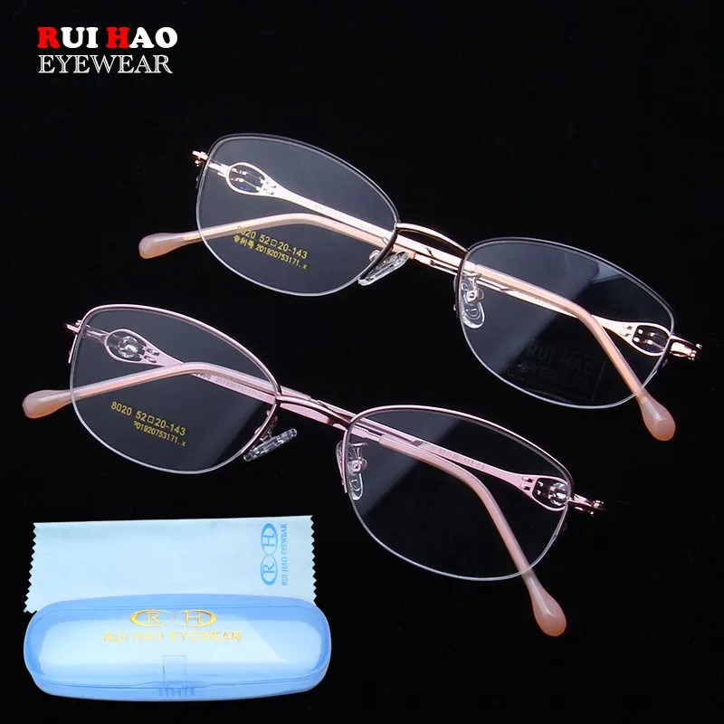 Fashion Eyeglasses Frame Women Glasses Frame Half Rimless Optical Prescription Spectacles Rui Hao Eyewear Brand 8020
Fashion Eyeglasses Frame Women Glasses Frame Half Rimless Optical Prescription Spectacles Rui Hao Eyewear Brand 8020