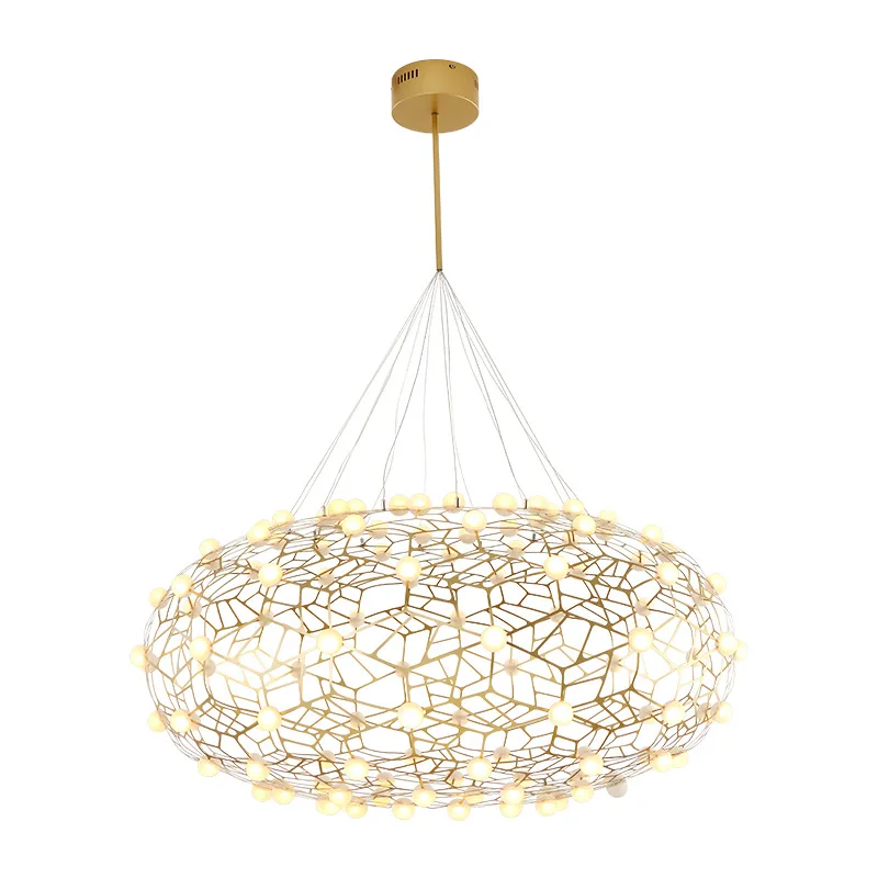 Postmodern design starry gold plated stainless steel chandelier Nordic simple hollow LED lighting restaurant light luxury decor
Postmodern design starry gold plated stainless steel chandelier Nordic simple hollow LED lighting restaurant light luxury decor
