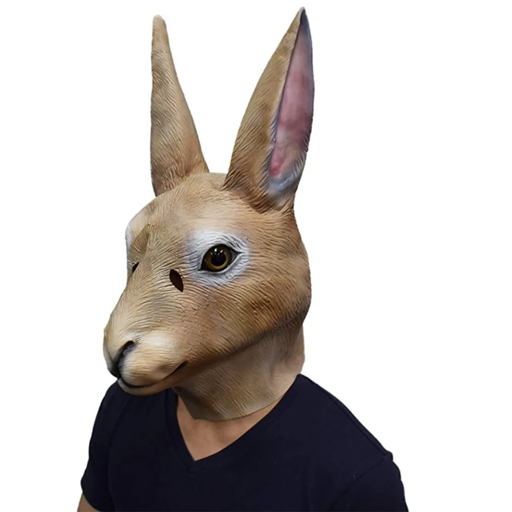 Brown Rabbit Animal Head Latex Mask Bunny Costume Halloween Party Cosplay for Adult Props
Brown Rabbit Animal Head Latex Mask Bunny Costume Halloween Party Cosplay for Adult Props