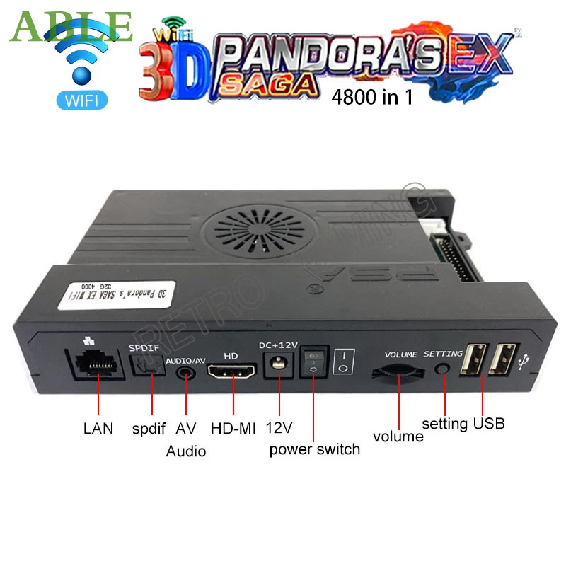 3d Wifi Pandora аркадная коробка Сага 14 4800 в 1 семейная версия 3p 4p аркадная машина для шкафа Machinegun содержит 120 3D игр
3d Wifi Pandora аркадная коробка Сага 14 4800 в 1 семейная версия 3p 4p аркадная машина для шкафа Machinegun содержит 120 3D игр
