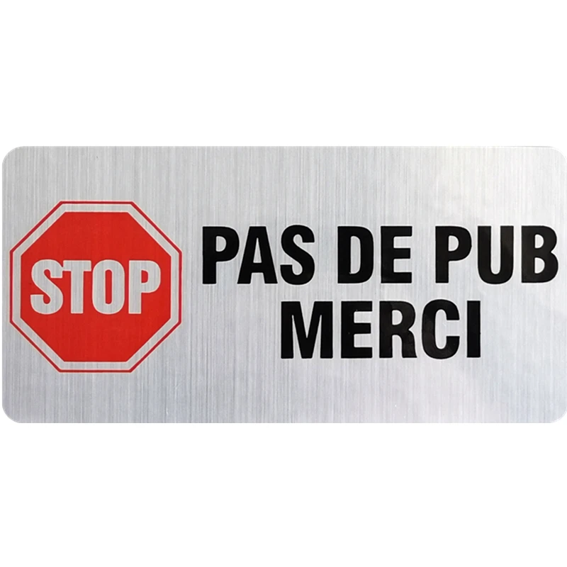 Creative Fine Decal Stop Plus De Pub Merci Car Stickers Decal Anime Cute Car Accessories Decoration Vinyl Waterproof KK13*7cm
Creative Fine Decal Stop Plus De Pub Merci Car Stickers Decal Anime Cute Car Accessories Decoration Vinyl Waterproof KK13*7cm