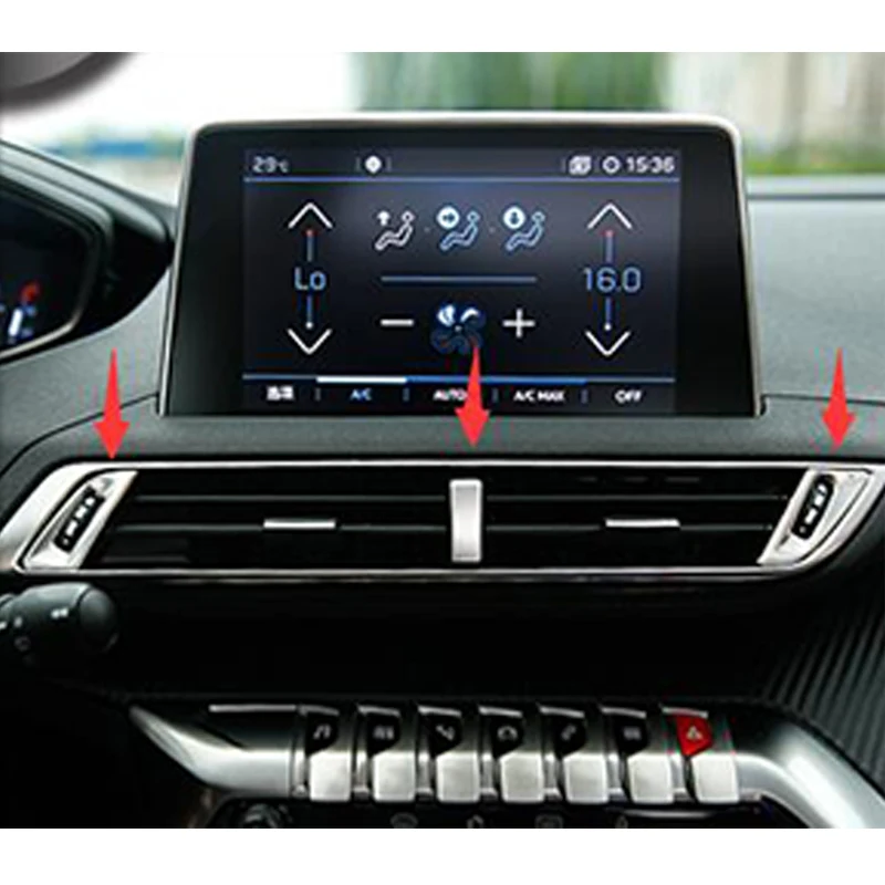 For 2017 2018 Peugeot 3008 GT 5008 Accessories Stainless Steel Car Air Conditioner Outlet Decoration Cover Trim Styling
For 2017 2018 Peugeot 3008 GT 5008 Accessories Stainless Steel Car Air Conditioner Outlet Decoration Cover Trim Styling