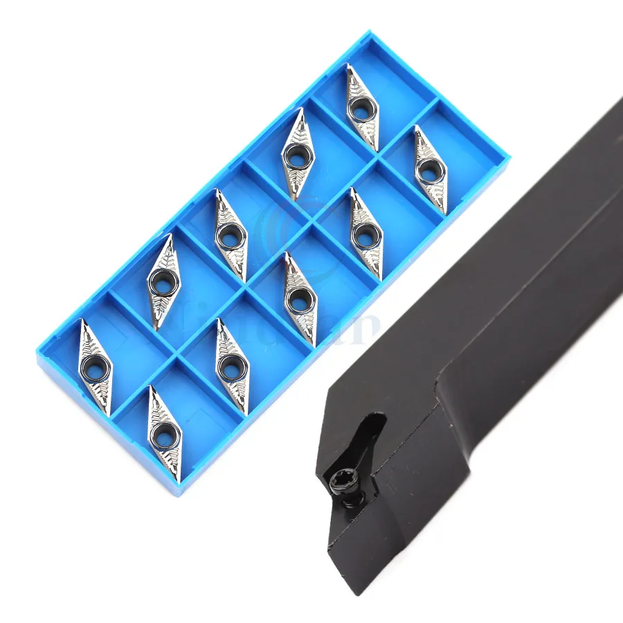 SVJBR1616H16 2020K16 2525M16 Cutting angle 93° External turning toolholder+VCMT VCGT Carbide blade for steel and stainless steel
SVJBR1616H16 2020K16 2525M16 Cutting angle 93° External turning toolholder+VCMT VCGT Carbide blade for steel and stainless steel