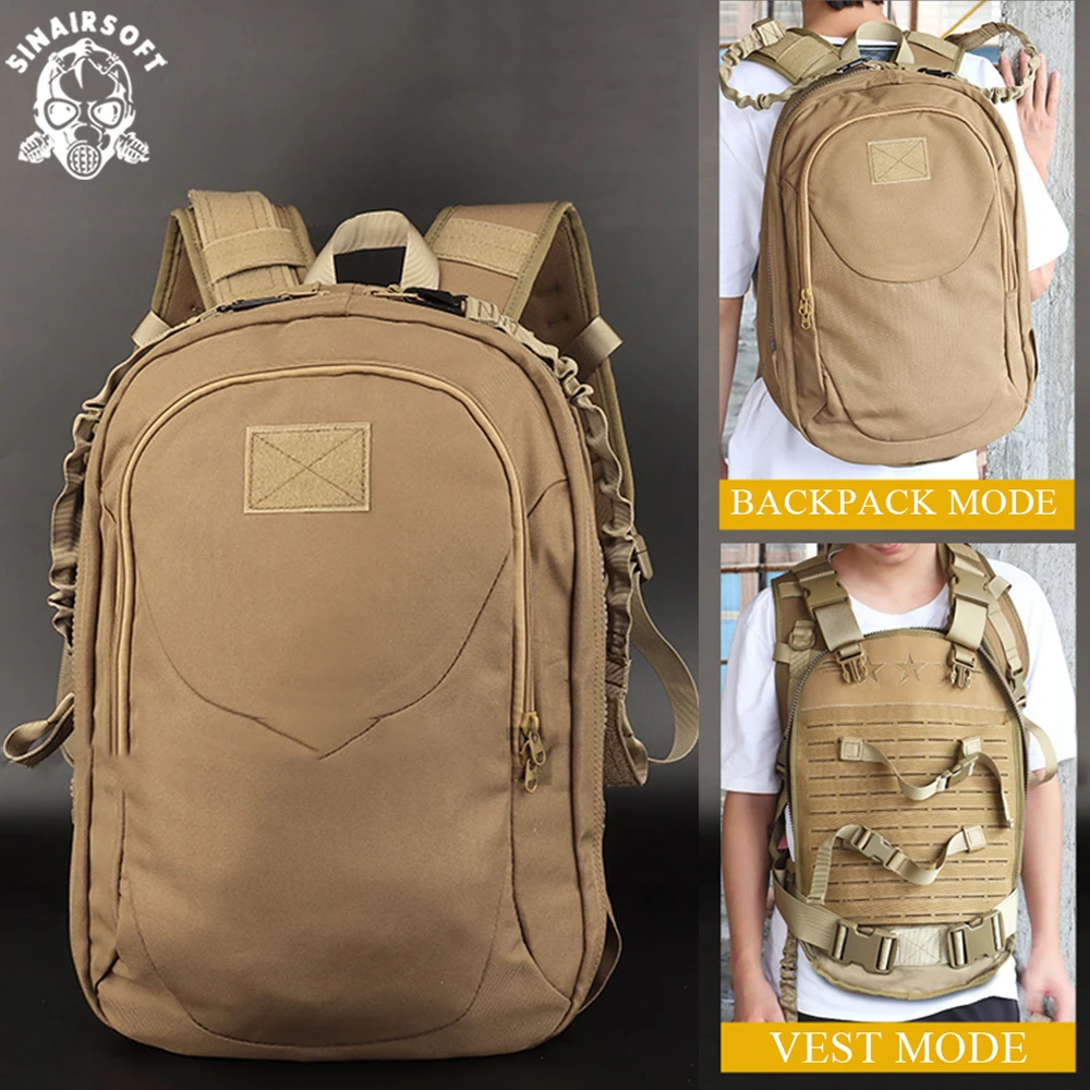 Outdoor Sports Tactical Airsoft Hunting Paintball Backpack Vest Dual-use One Oxford Cloth Large Capacity Backpack Waterproof
Outdoor Sports Tactical Airsoft Hunting Paintball Backpack Vest Dual-use One Oxford Cloth Large Capacity Backpack Waterproof