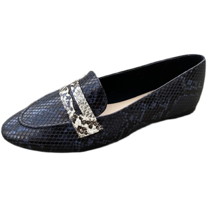British Style Snake Skin Print Flat Shoes Women Flats Leather Patchwork Slip On Loafers Ladies Pointed Toe Casual Shoes Female
British Style Snake Skin Print Flat Shoes Women Flats Leather Patchwork Slip On Loafers Ladies Pointed Toe Casual Shoes Female