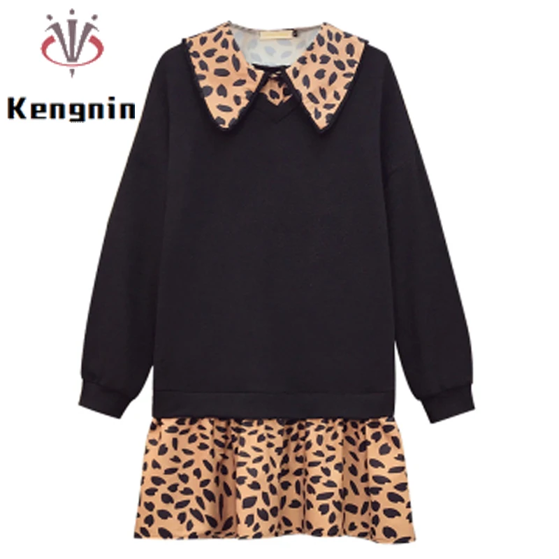 New 2023 Spring Autumn Women's Dresses Lazy Style Knitted Patchwork Leopard Lady Vestido Fake Two Piece Female Robe Dress KE2311
New 2023 Spring Autumn Women's Dresses Lazy Style Knitted Patchwork Leopard Lady Vestido Fake Two Piece Female Robe Dress KE2311