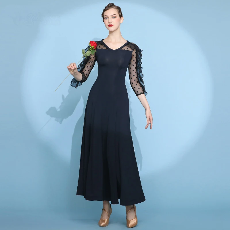 New Sexy Modern Dance Dress National Standard Women Ballroom Dance Dresses Black Fashion Waltz Performance Costumes
New Sexy Modern Dance Dress National Standard Women Ballroom Dance Dresses Black Fashion Waltz Performance Costumes