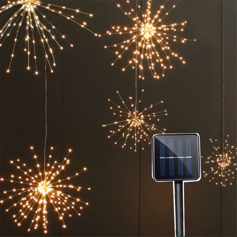 40 Branch 200 LED Solar Light Starburst String Lights Firework Copper Light Waterproof Holidays Lighting Led Firework Grand Lamp
40 Branch 200 LED Solar Light Starburst String Lights Firework Copper Light Waterproof Holidays Lighting Led Firework Grand Lamp