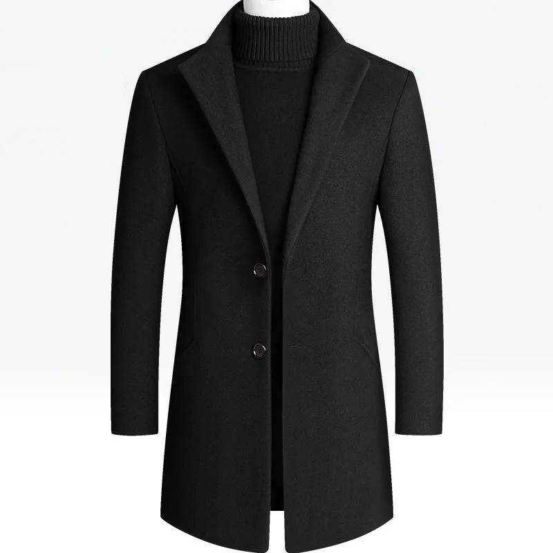 Autumn and winter coat men's new 2019 overcoat slim wool men's medium long woolen windbreaker
Autumn and winter coat men's new 2019 overcoat slim wool men's medium long woolen windbreaker
