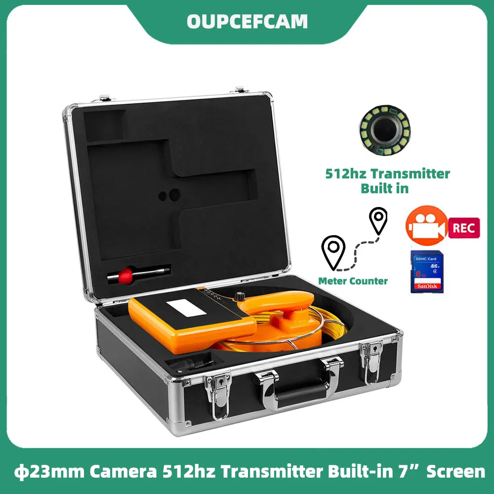 Камера диаметром 23 мм с экраном 7 дюймов, передатчиком 512 Гц, встроенным ручным эндоскопом для обследования дренажных труб, счетчиком DVR, кабелем φ 5 мм
Камера диаметром 23 мм с экраном 7 дюймов, передатчиком 512 Гц, встроенным ручным эндоскопом для обследования дренажных труб, счетчиком DVR, кабелем φ 5 мм