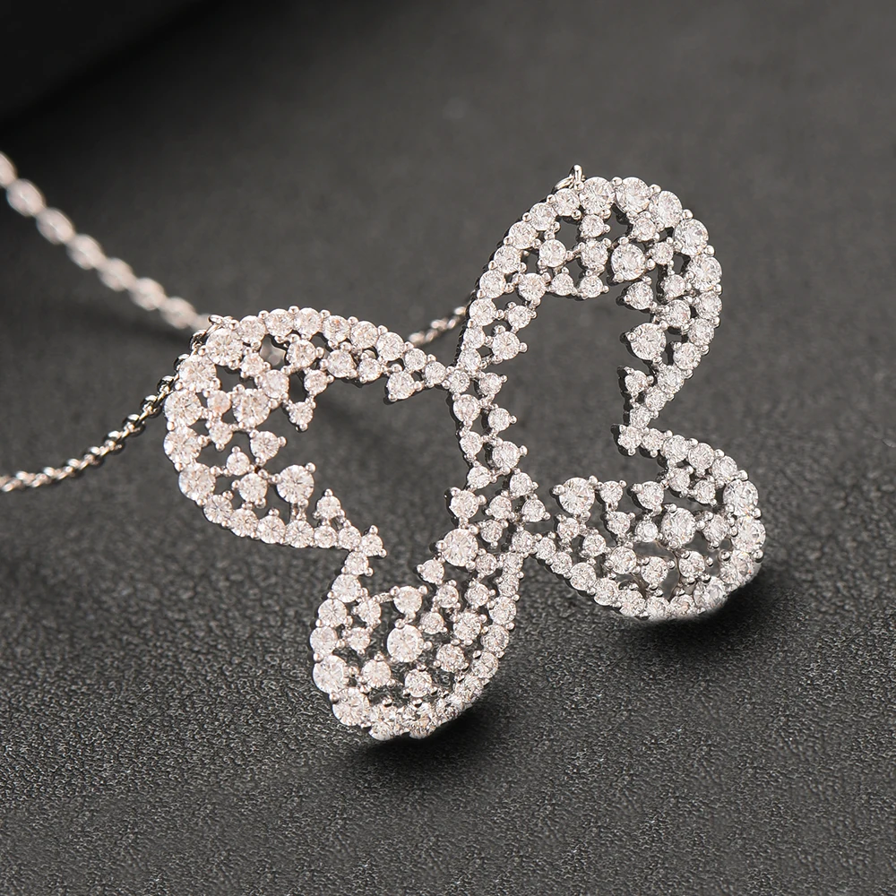 Romantic Sweet Butterfly Pendant Necklace Chain Jewelry for Women Girl Noble Bridal Wedding Full Shiny CZ Best Gift
Romantic Sweet Butterfly Pendant Necklace Chain Jewelry for Women Girl Noble Bridal Wedding Full Shiny CZ Best Gift